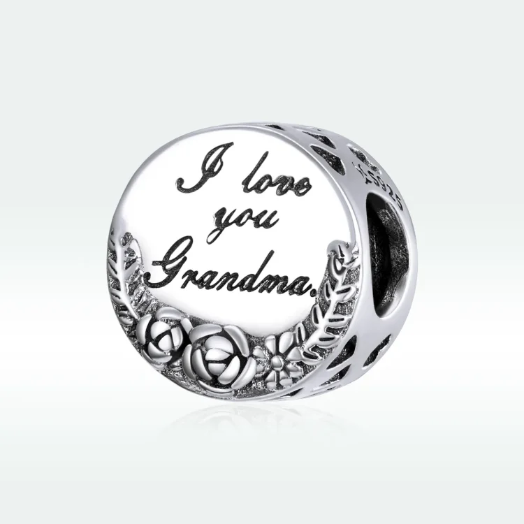 Pandora Style Silver Obesek I Love You Babica Gigi - SCC1762