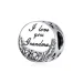 Pandora Style Silver Obesek I Love You Babica Gigi - SCC1762