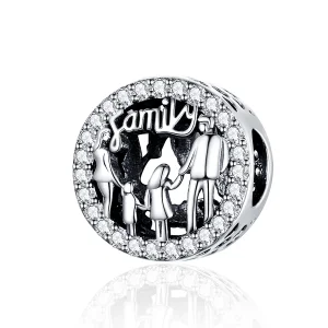 (slika za) Pandora Style Silver Obesek Moja družina - SCC1184