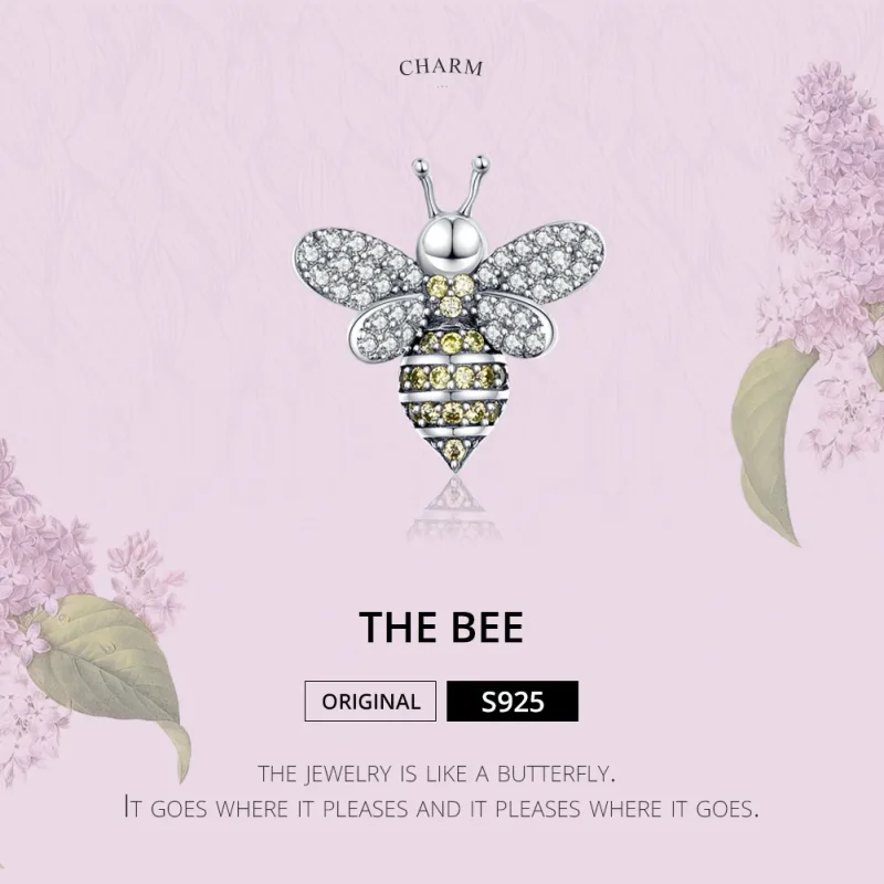 (slika za) Pandora Style Silver Pavé obesek čebela - SCC1194 - Ogled 2