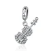 Pandora Style Silver Pavé viseča violina - SCC1078 Pandora Style Silver Pavé viseča violina - SCC1078