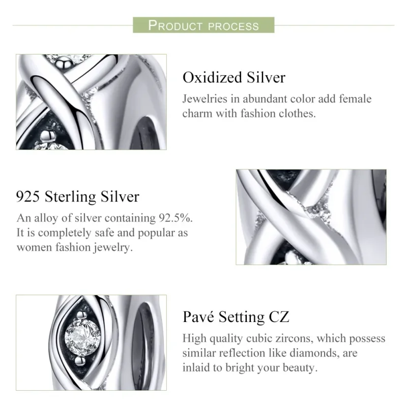 (slika za) Pandora Style Silver Sparkle Distančnik - SCC1153 - Ogled 4