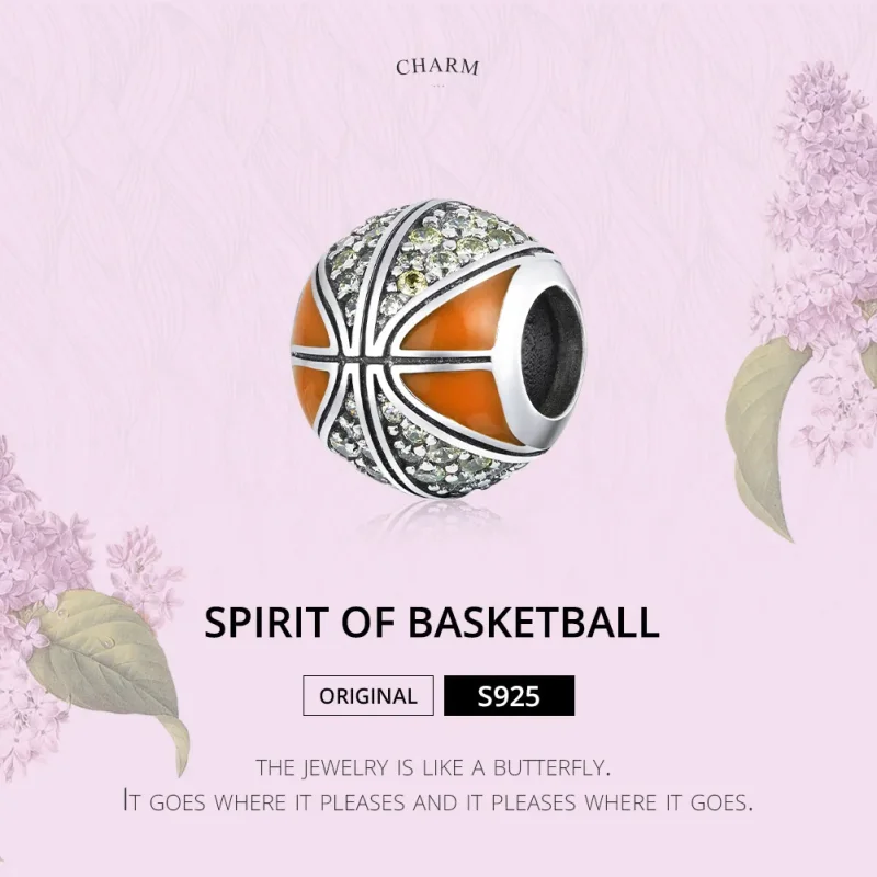(slika za) Pandora Style Silver Spirit of Basketball Charm - SCC1506 - Ogled 6