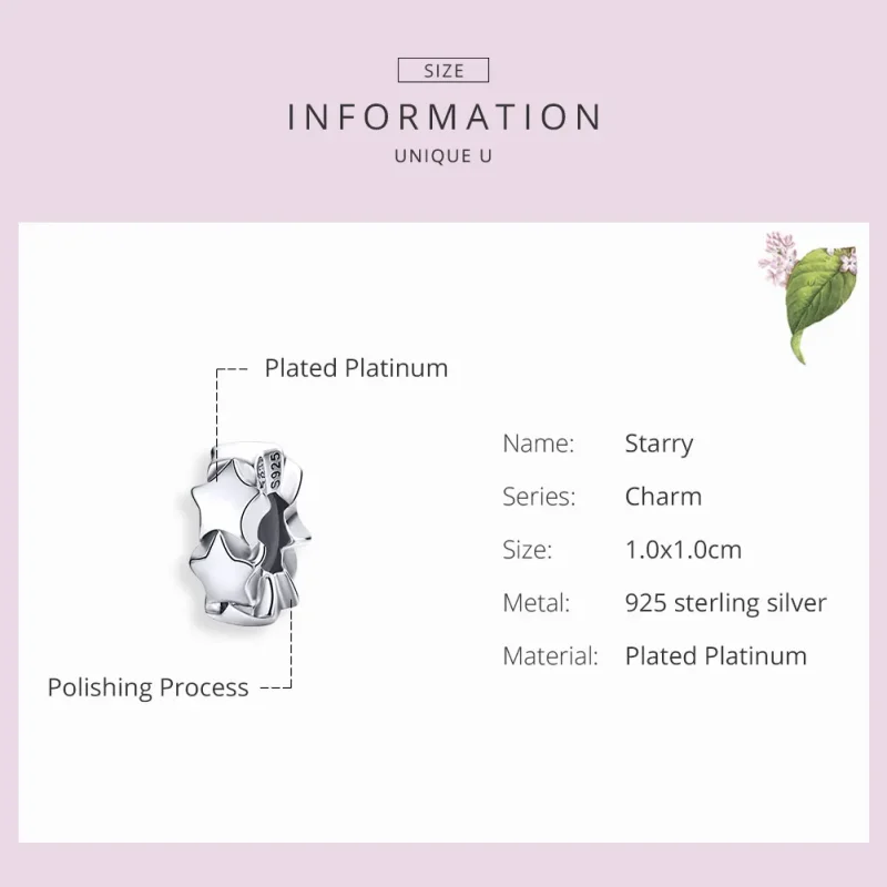 (slika za) Pandora Style Silver Starry Sky Distančnik - SCC1169 - Ogled 3