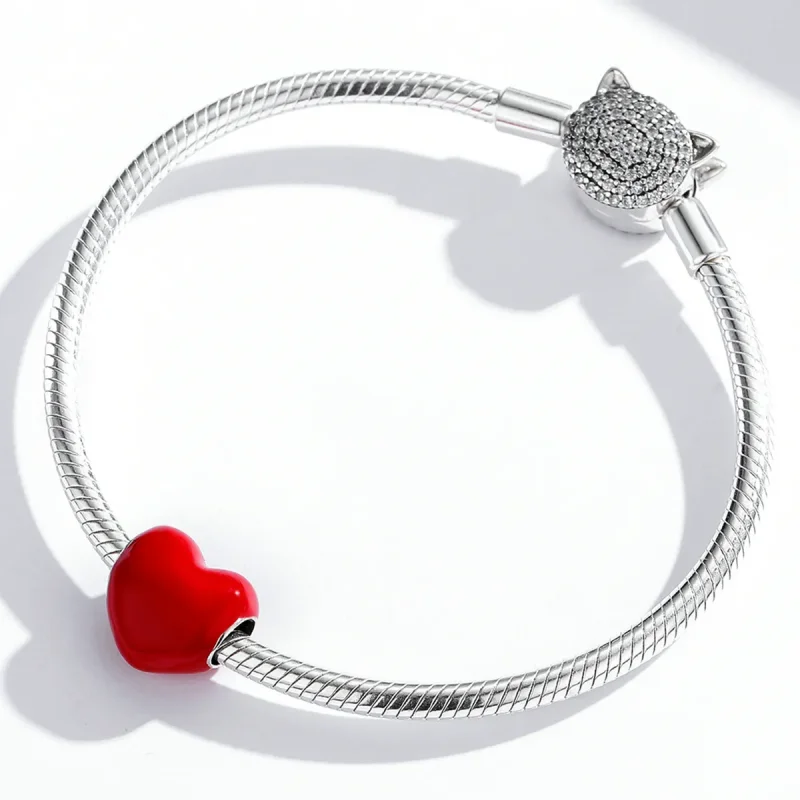 (slika za) Pandora Style Simple Love Charm - SCC1986-RD - Ogled 3