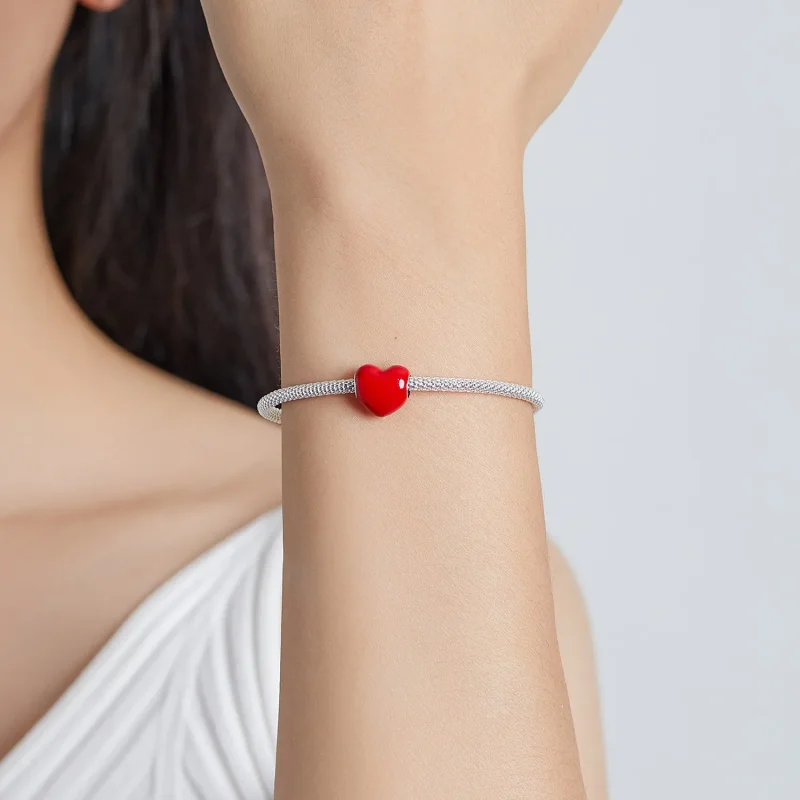(slika za) Pandora Style Simple Love Charm - SCC1986-RD - Ogled 5