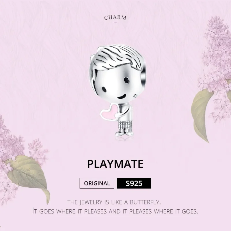 (slika za) Pandora Style Srebrni obesek za fanta - SCC1334 - Ogled 6