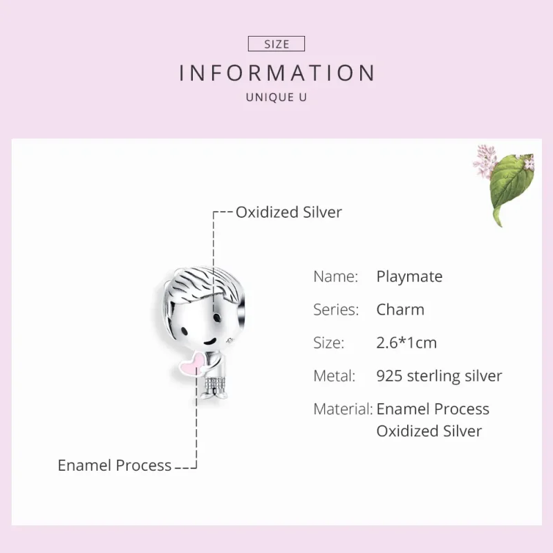 (slika za) Pandora Style Srebrni obesek za fanta - SCC1334 - Ogled 7