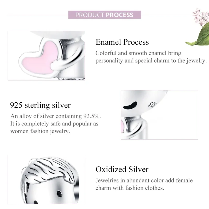 (slika za) Pandora Style Srebrni obesek za fanta - SCC1334 - Ogled 8