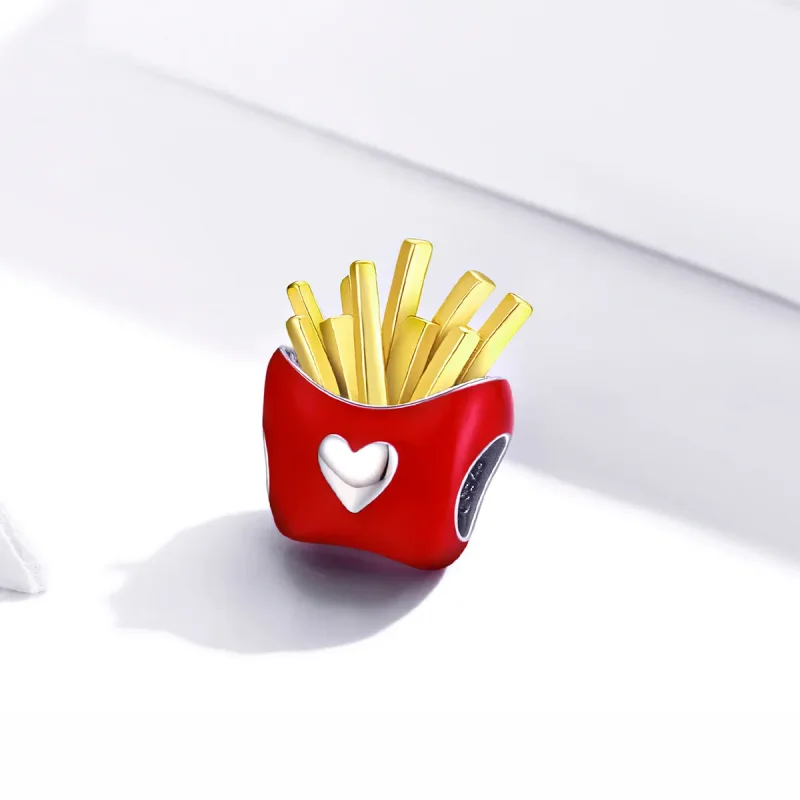 (slika za) Pandora Style Two Tone Delicious Fries Charm - SCC1606 - Ogled 2