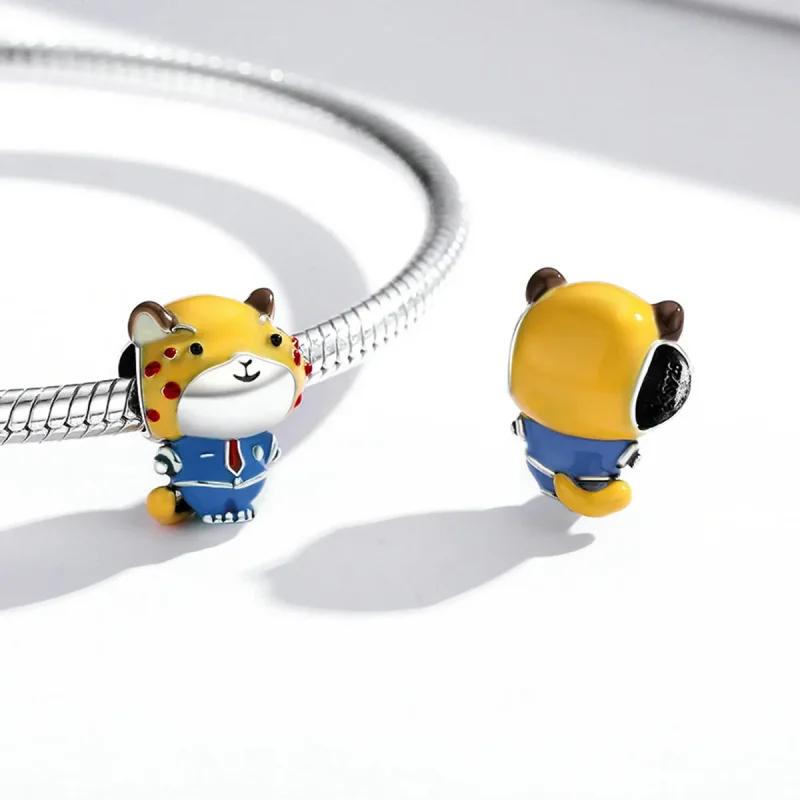 (slika za) Policijski obesek z gepardom v stilu Pandora - SCC1962 - Ogled 4