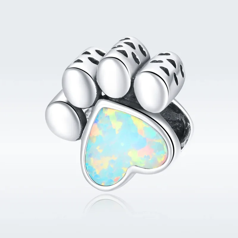 (slika za) Srebrn obesek s srčkano pasjo tačko v stilu Pandora - SCC1676 - Ogled 5