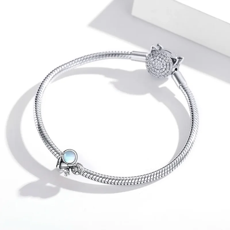 (slika za) Srebrn obesek za sprehod po vesolju v stilu Pandora - SCC1694 - Ogled 3