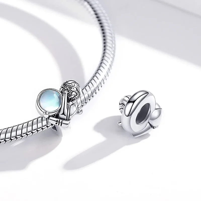 (slika za) Srebrn obesek za sprehod po vesolju v stilu Pandora - SCC1694 - Ogled 4