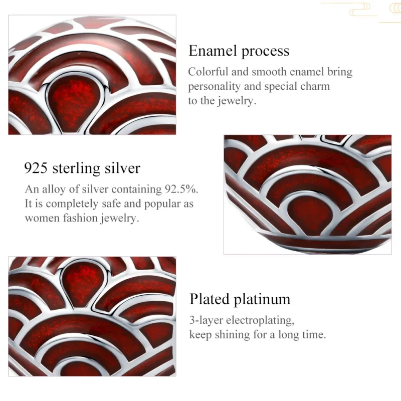 (slika za) Srebrn pisan obesek v stilu Pandora - BSC133 - Ogled 6