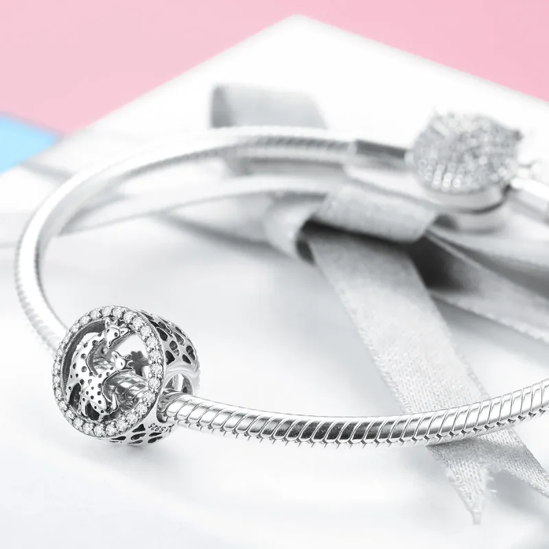 (slika za) Srebrna žirafa v slogu Pandora - SCC997 - Ogled 4