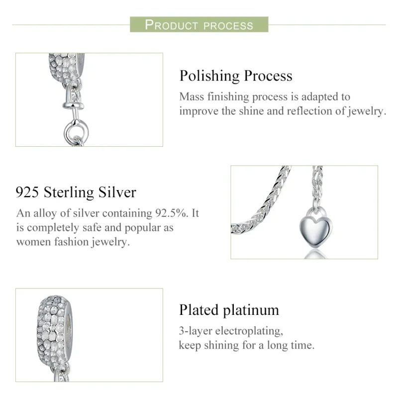 (slika za) Srebrna majhna varnostna veriga za pnevmatike Pandora Style - SCC1112 - Ogled 4