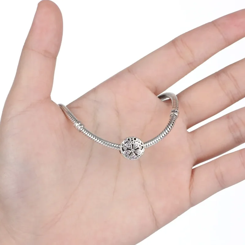 (slika za) Srebrni cvetoči obesek v stilu Pandora - SCC053 - Ogled 5