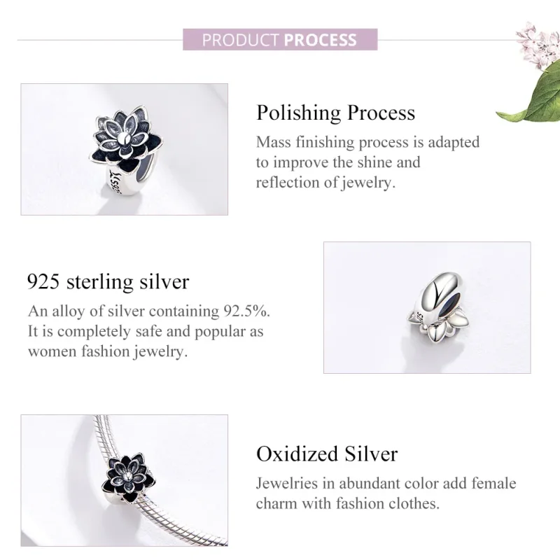 (slika za) Srebrni lotus v slogu Pandora - SCC1196 - Ogled 4