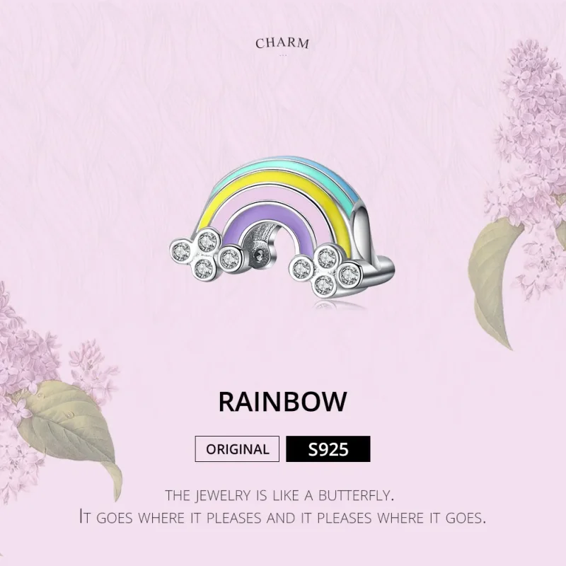 (slika za) Srebrni mavrični obesek v stilu Pandora - SCC1425 - Ogled 6