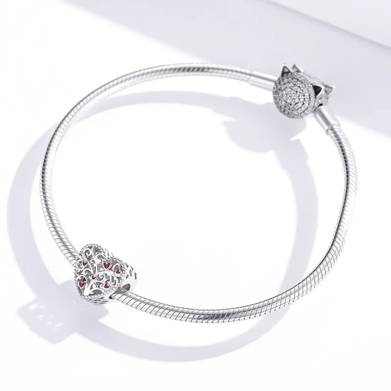 (slika za) Srebrni obesek Drevo življenja v stilu Pandora - BSC279 - Ogled 3