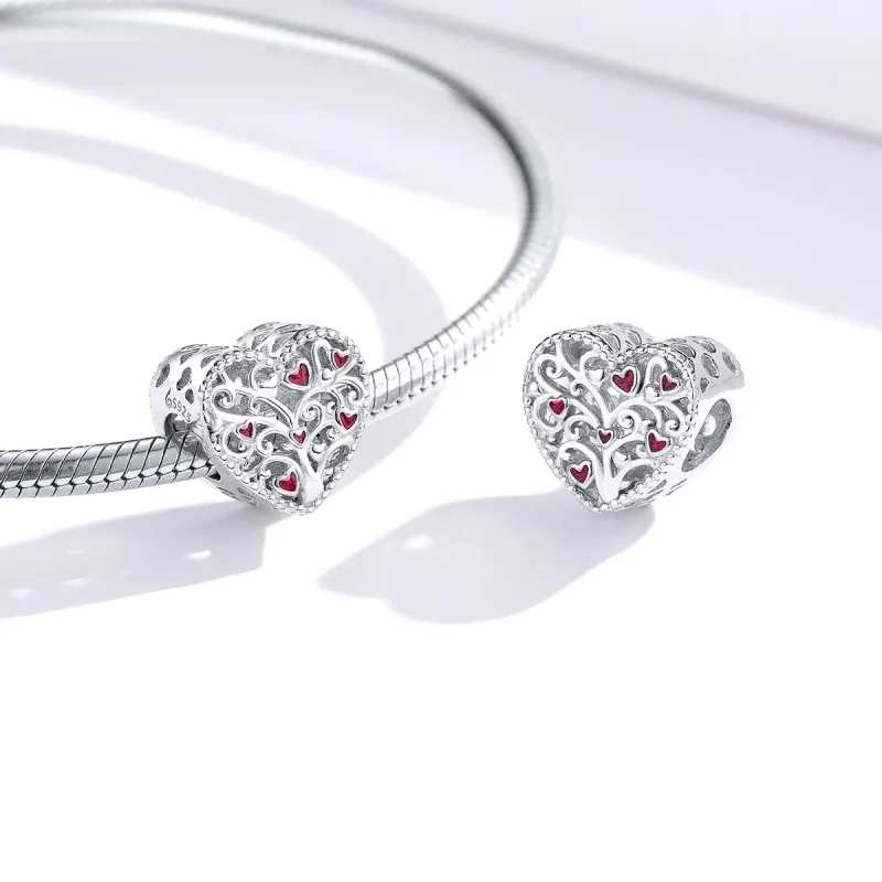 (slika za) Srebrni obesek Drevo življenja v stilu Pandora - BSC279 - Ogled 4