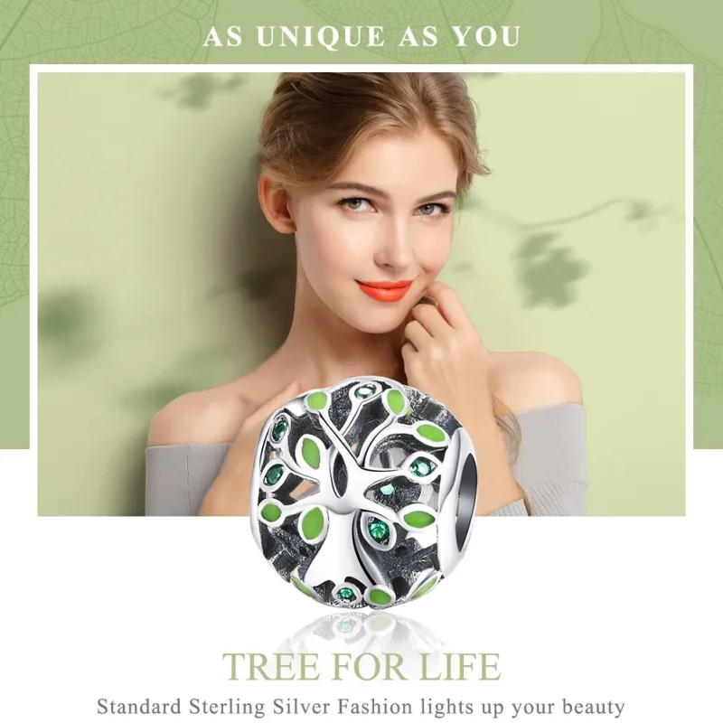 (slika za) Srebrni obesek Drevo življenja v stilu Pandora - SCC994 - Ogled 6