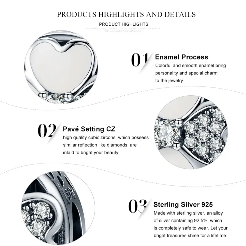 (slika za) Srebrni obesek Happy Petals v stilu Pandora - SCC250 - Ogled 6