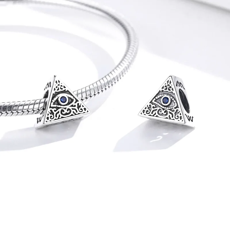 (slika za) Srebrni obesek Hudičevo oko v slogu Pandora - SCC1567 - Ogled 4