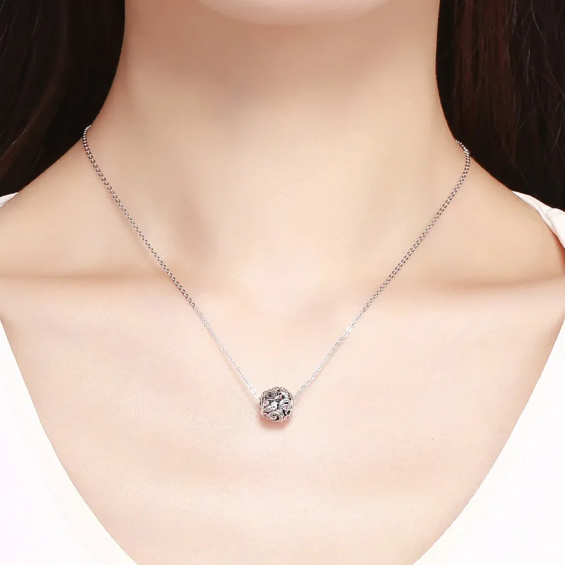 (slika za) Srebrni obesek ljubezenskega sporočila v stilu Pandora - SCC1014 - Ogled 5