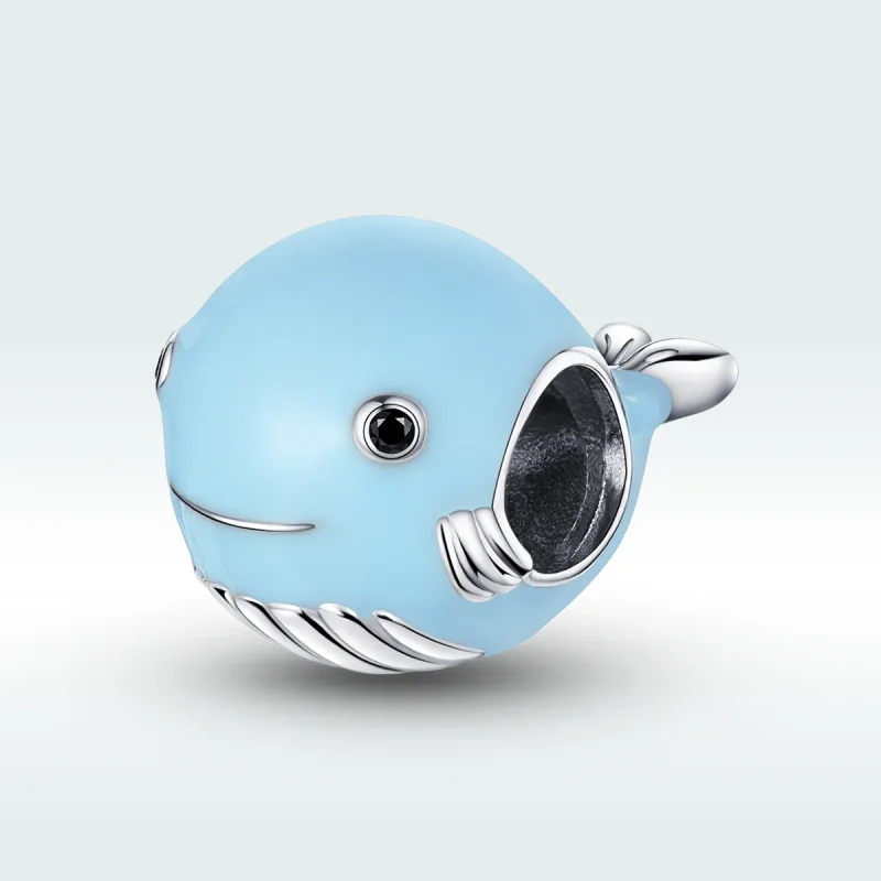 (slika za) Srebrni obesek Mali modri kit v stilu Pandora - BSC250 - Ogled 5