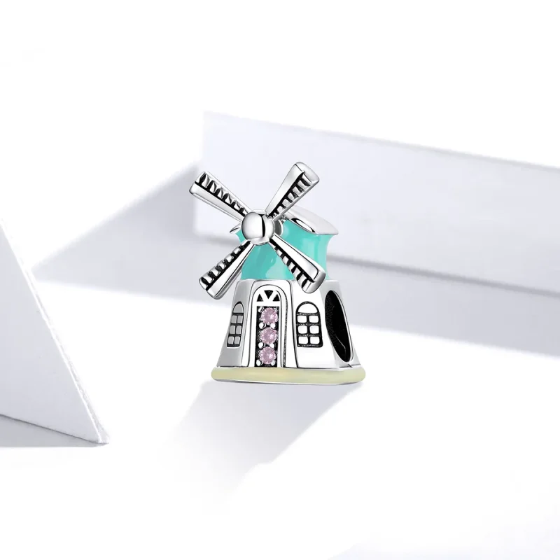 (slika za) Srebrni obesek Mlin na veter v slogu Pandora - SCC1739 - Ogled 2
