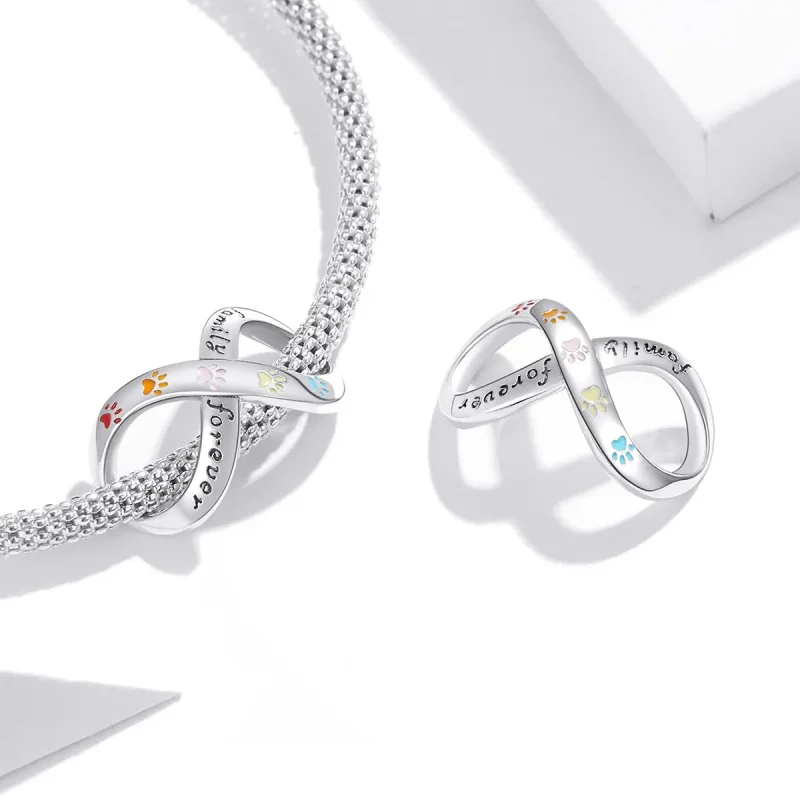 (slika za) Srebrni obesek s odtisom tačk ljubezni Pandora Style - SCC1849 - Ogled 4