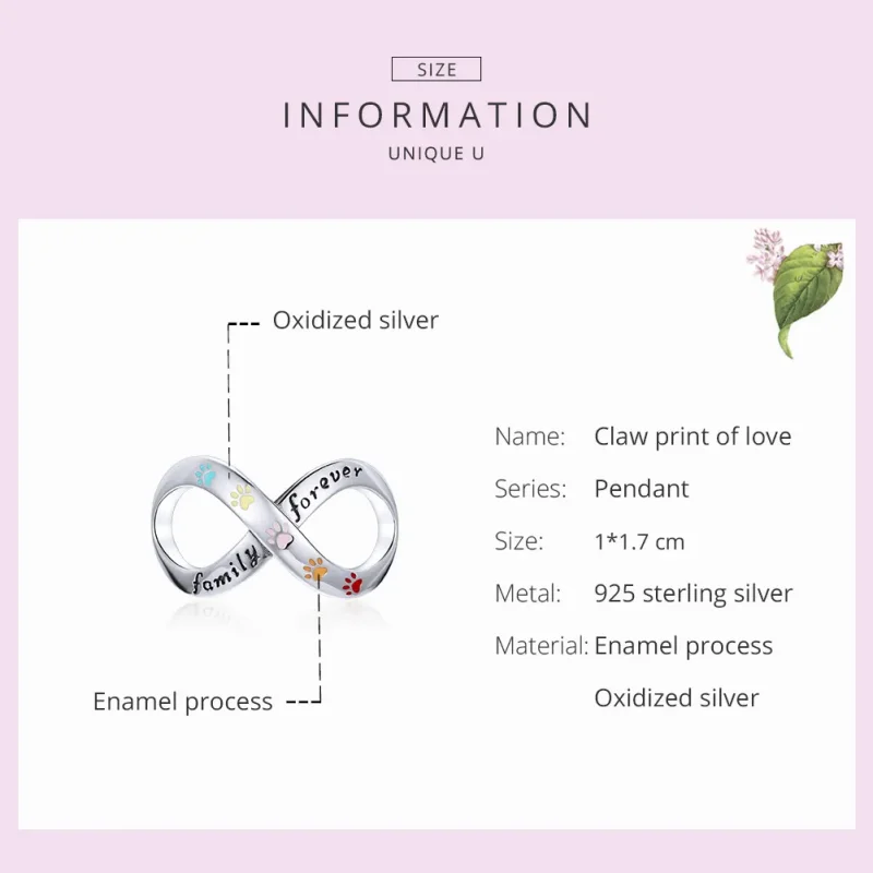 (slika za) Srebrni obesek s odtisom tačk ljubezni Pandora Style - SCC1849 - Ogled 5