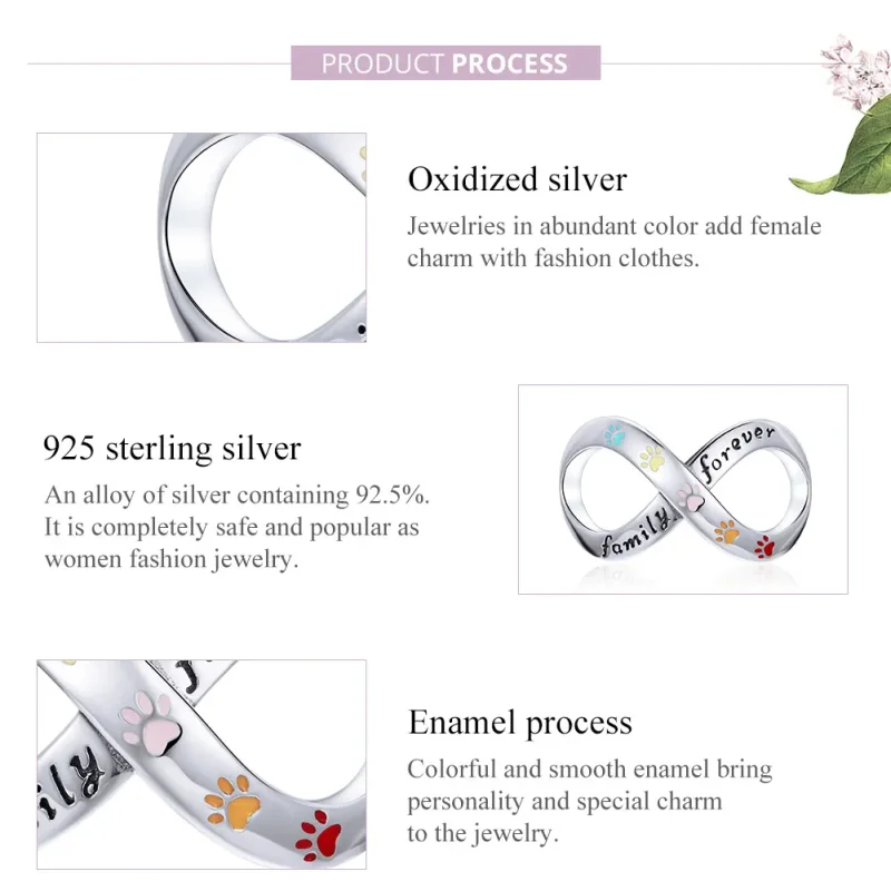 (slika za) Srebrni obesek s odtisom tačk ljubezni Pandora Style - SCC1849 - Ogled 6