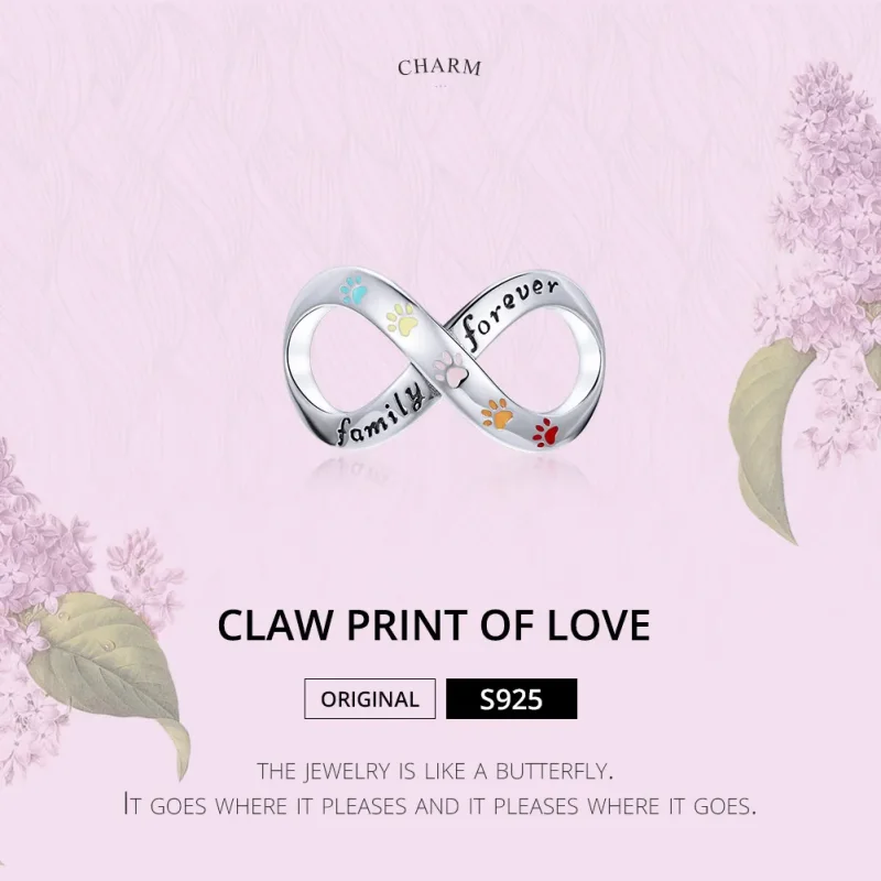 (slika za) Srebrni obesek s odtisom tačk ljubezni Pandora Style - SCC1849 - Ogled 7