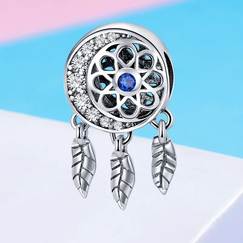 (slika za) Srebrni obesek Spiritual Dreamcatcher v stilu Pandora - SCC718 - Ogled 4