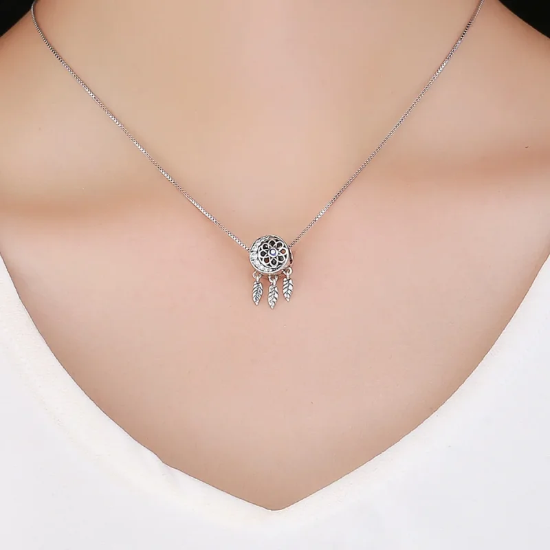 (slika za) Srebrni obesek Spiritual Dreamcatcher v stilu Pandora - SCC718 - Ogled 5