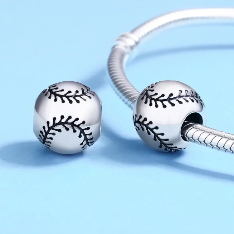 Srebrni obesek strasti za baseball v stilu Pandora - SCC449