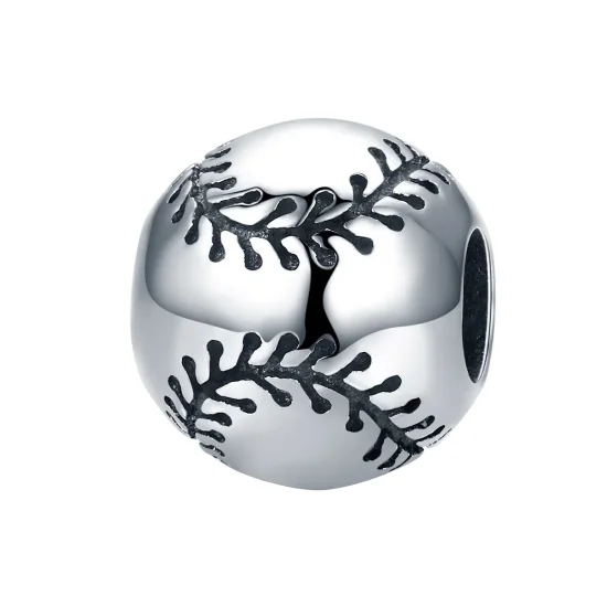 (slika za) Srebrni obesek strasti za baseball v stilu Pandora - SCC449