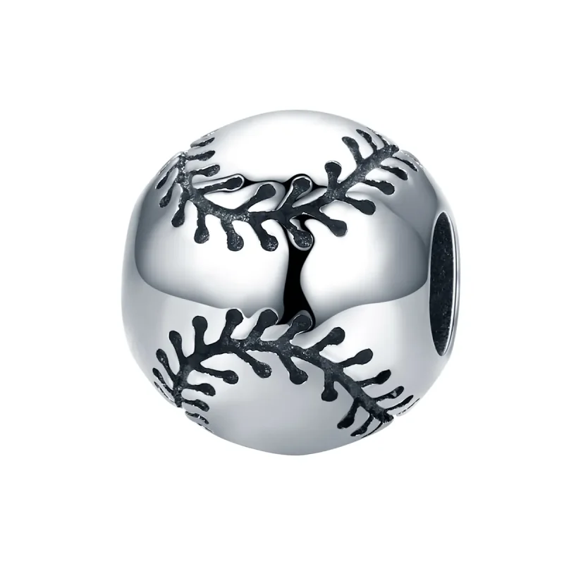 (slika za) Srebrni obesek strasti za baseball v stilu Pandora - SCC449