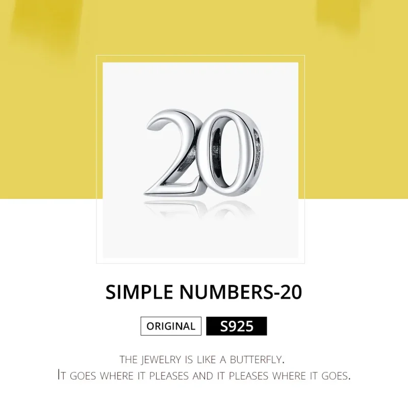 (slika za) Srebrni obesek za 20. obletnico Pandora Style - SCC1623 - Ogled 6
