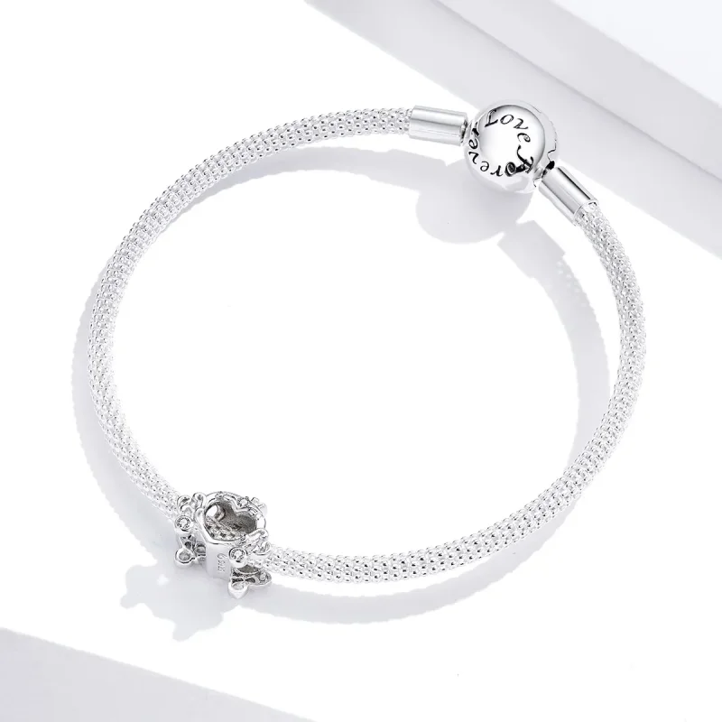 (slika za) Srebrni obesek za avto Pepelkina buča v stilu Pandora - BSC270 - Ogled 3