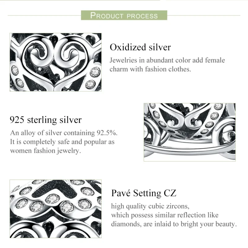 (slika za) Srebrni obesek za avto Pepelkina buča v stilu Pandora - SCC792 - Ogled 7