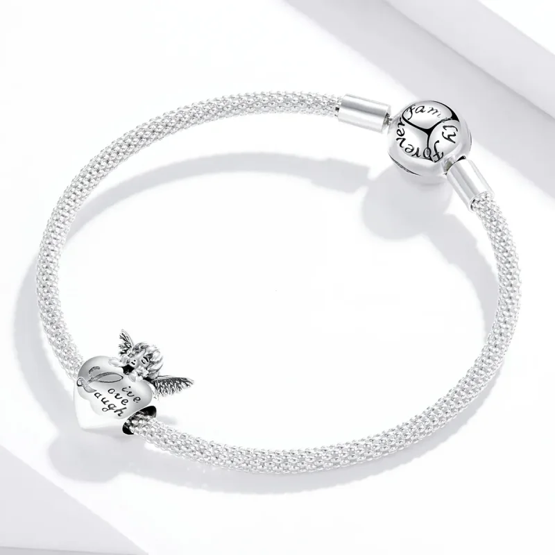 (slika za) Srebrni obesek za zahvalni angel v stilu Pandora - SCC1633 - Ogled 3