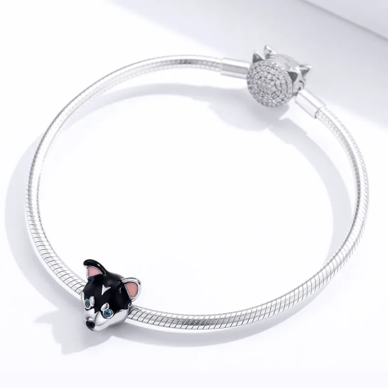 (slika za) Srebrni obesek za kužka v stilu Pandora - BSC191 - Ogled 3