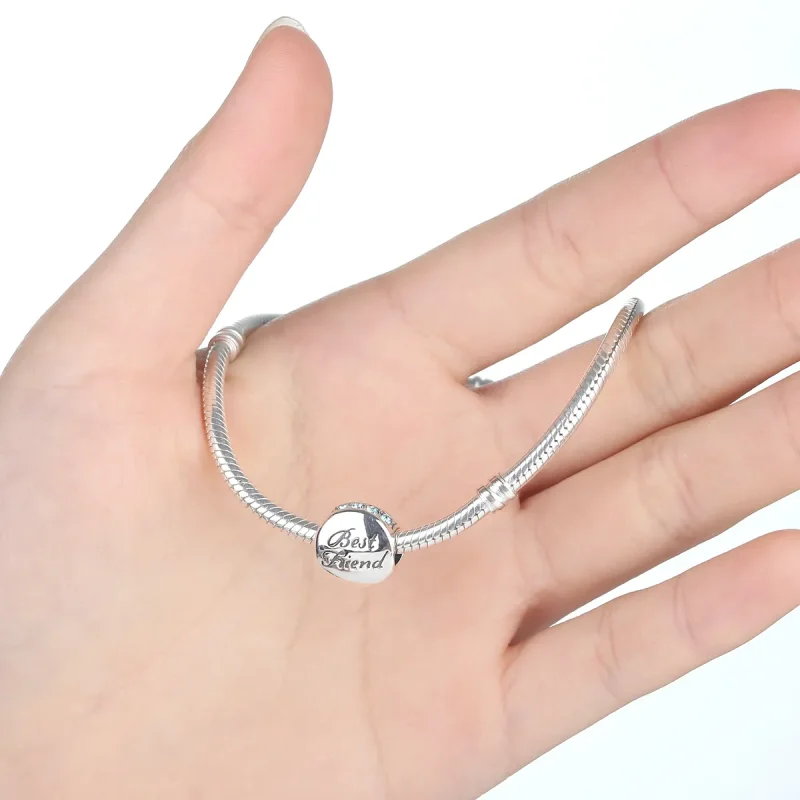 (slika za) Srebrni obesek za najboljšega prijatelja v stilu Pandora - SCC022 - Ogled 4