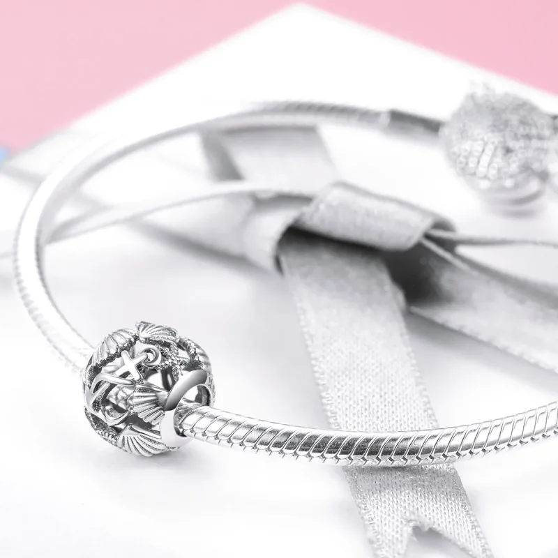 (slika za) Srebrni obesek za plažo v stilu Pandora - SCC995 - Ogled 4