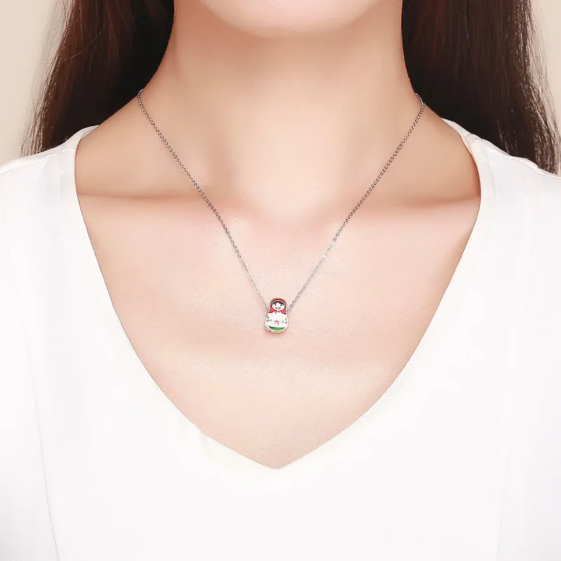 (slika za) Srebrni obesek za ruske punčke v stilu Pandora - SCC1086 - Ogled 3