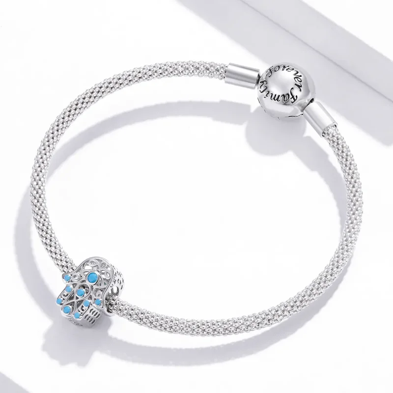 (slika za) Srebrni obesek za srečo v stilu Pandora - SCC1757 - Ogled 3